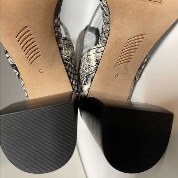 Anthropologie Paige Snake Embossed Goat Leather Women’s Size 6. Cream, Gray, Blk - Picture 6 of 15